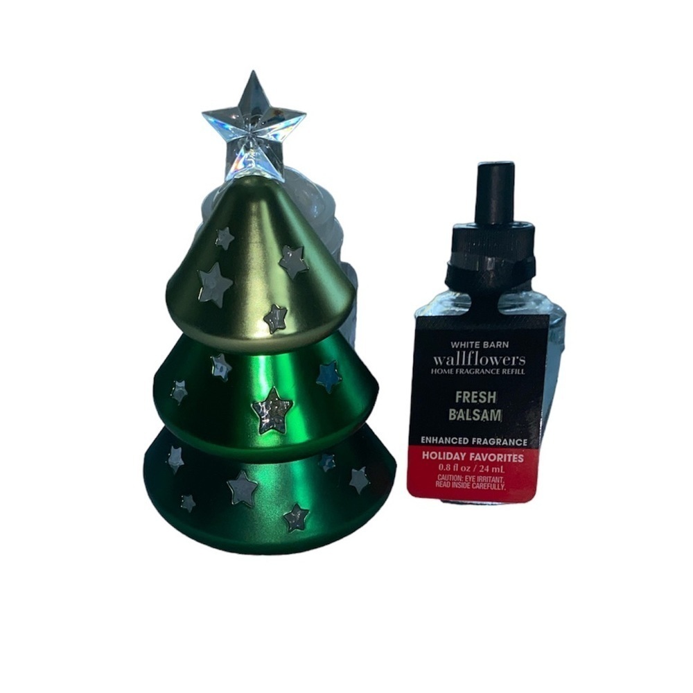 Bath & Body Works wallflower warmer & wallflower Christmas tree light up NWT